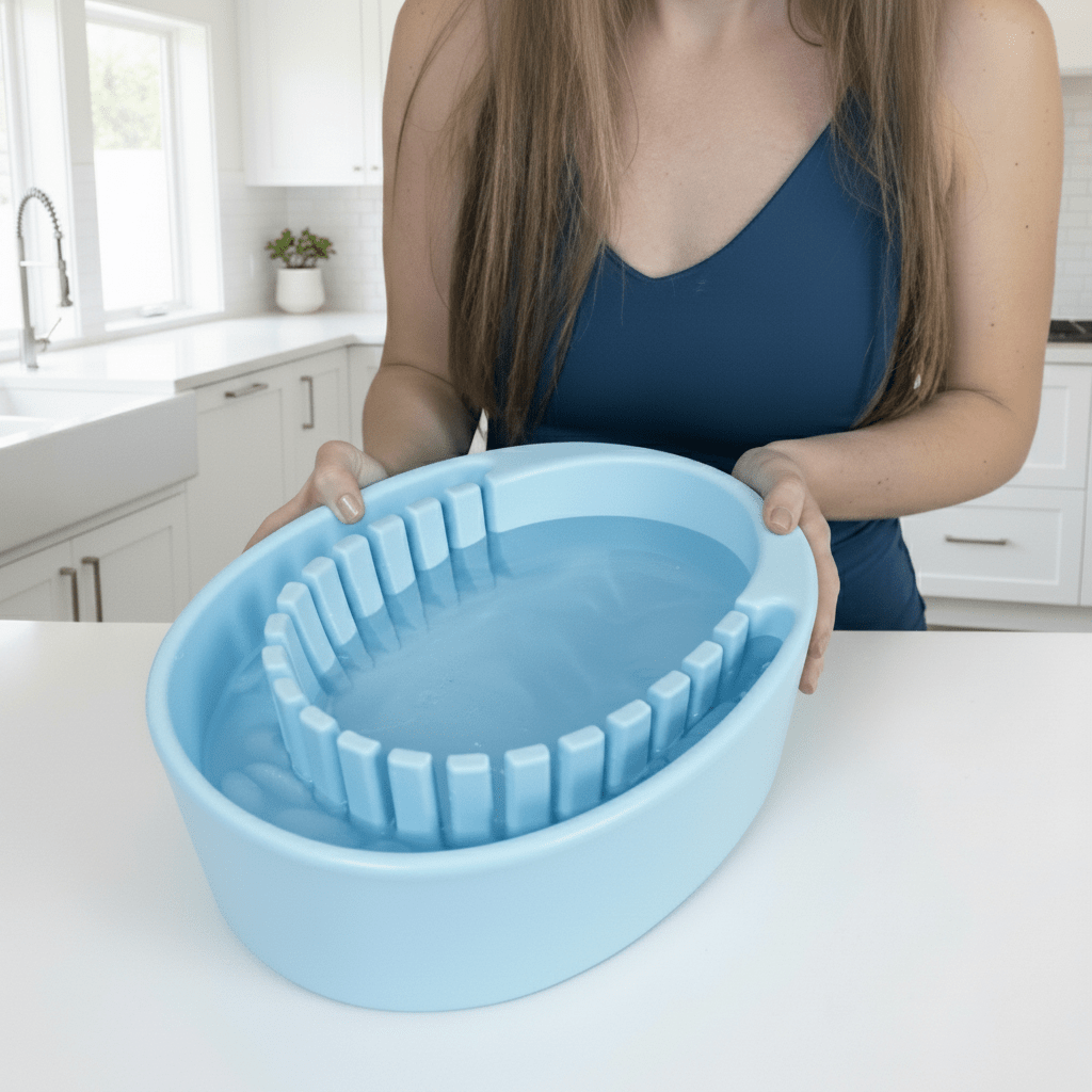 Face Plunge Pure - Facial Cold Plunge Bowl with Ice Chamber - Fire Cold Plunge