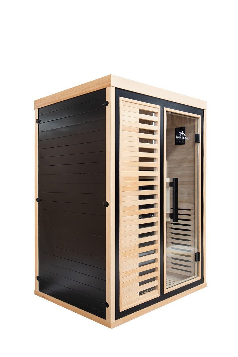Peak Saunas - Everest 2 - Person Infrared Sauna with Red Light Therapy - Fire Cold Plunge