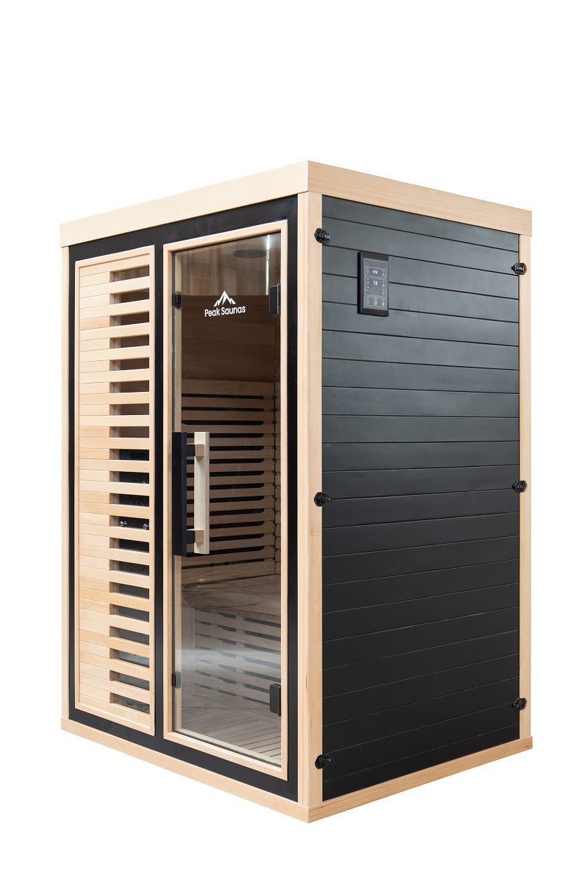 Peak Saunas - Everest 2 - Person Infrared Sauna with Red Light Therapy - Fire Cold Plunge