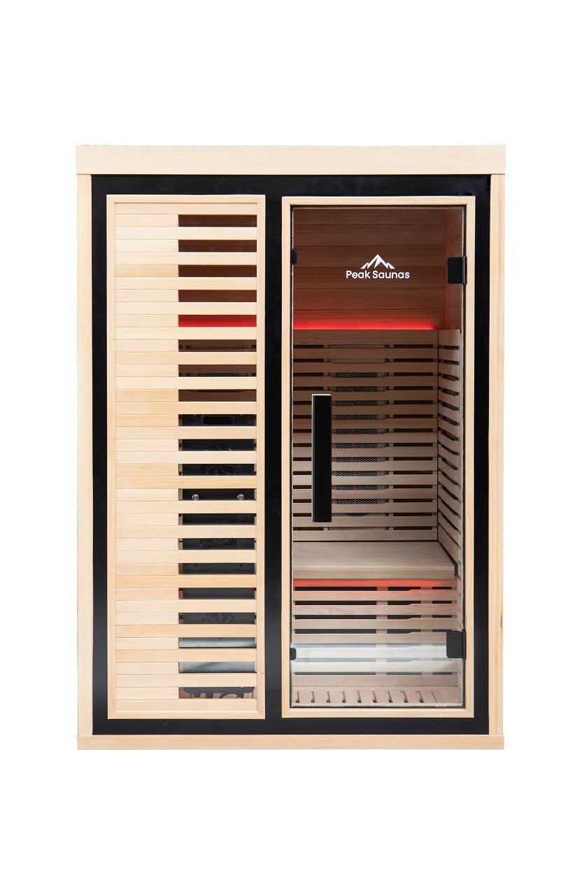 Peak Saunas - Everest 2 - Person Infrared Sauna with Red Light Therapy - Fire Cold Plunge
