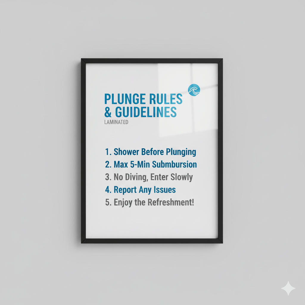 Rules and Guidelines Poster Commercial - Fire Cold Plunge