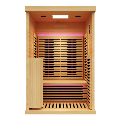 Peak Saunas - Everest 2 - Person Infrared Sauna with Red Light Therapy - Fire Cold Plunge