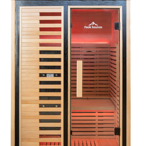 Peak Saunas - Everest 2 - Person Infrared Sauna with Red Light Therapy - Fire Cold Plunge