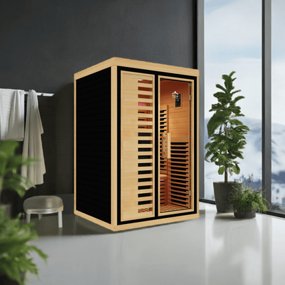 Peak Saunas - Everest 2 - Person Infrared Sauna with Red Light Therapy - Fire Cold Plunge