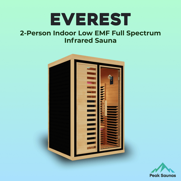 Peak Saunas - Everest 2 - Person Infrared Sauna with Red Light Therapy - Fire Cold Plunge