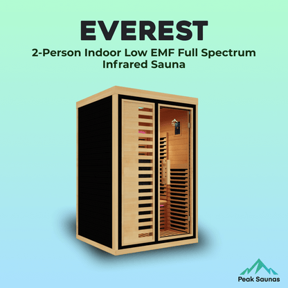 Peak Saunas - Everest 2 - Person Infrared Sauna with Red Light Therapy - Fire Cold Plunge