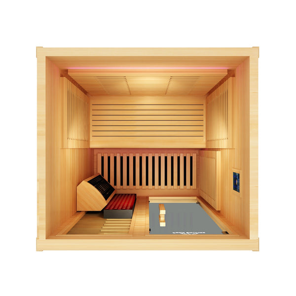 Peak Saunas - Everest 2 - Person Infrared Sauna with Red Light Therapy - Fire Cold Plunge